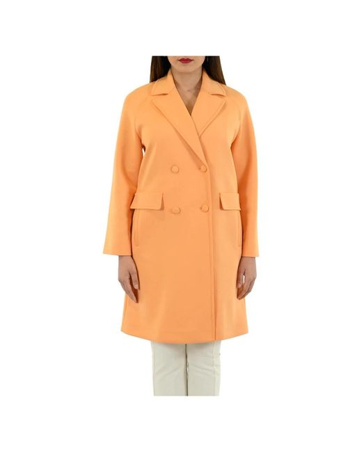 Weekend by Maxmara Orange Double-Breasted Coats