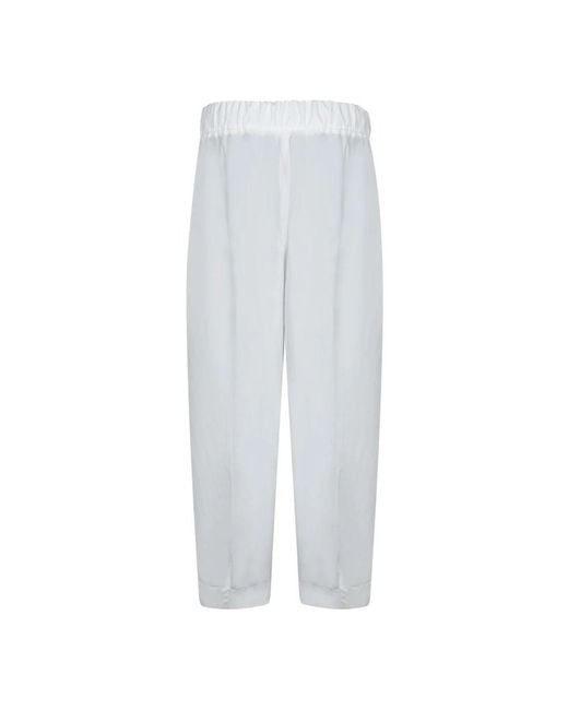 Herno White Slim-Fit Trousers