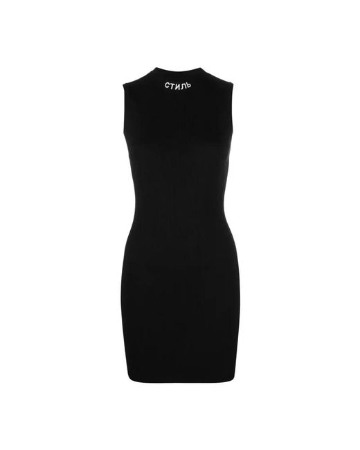 Heron Preston Black Short Dresses