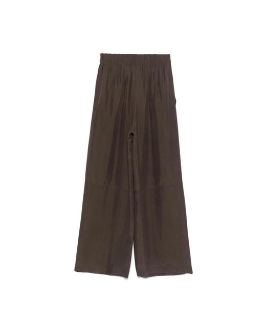 Wide Trousers Alysi de color Brown