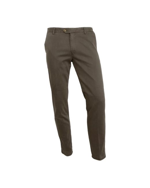 Meyer Gray Slim-Fit Trousers for men