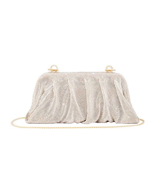 Benedetta Bruzziches Natural Weiße Aluminium-Mesh-Schultertasche