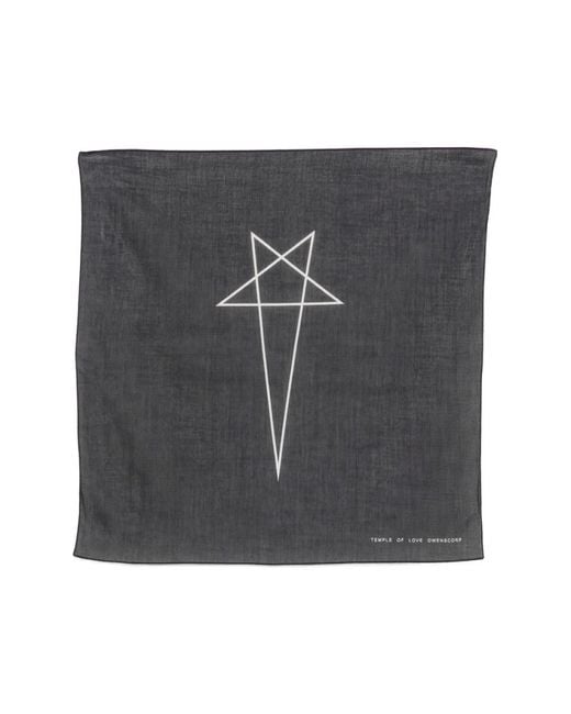 Rick Owens Black Scarves