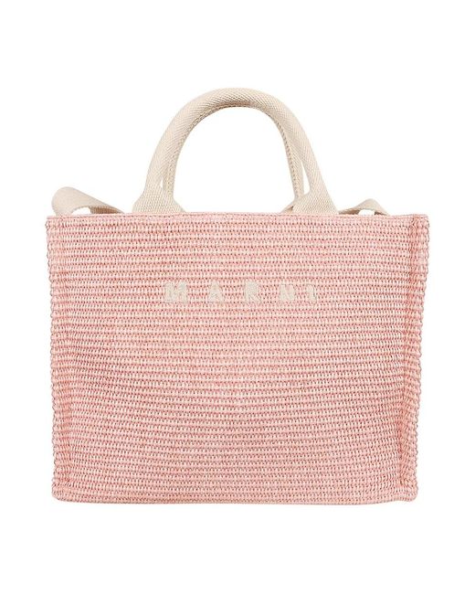 Marni Pink Tote Bags