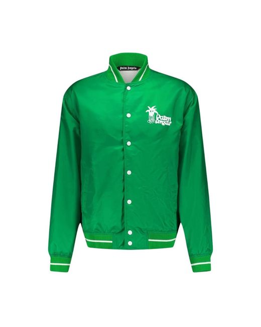 Palm Angels Green Bomber Jackets for men