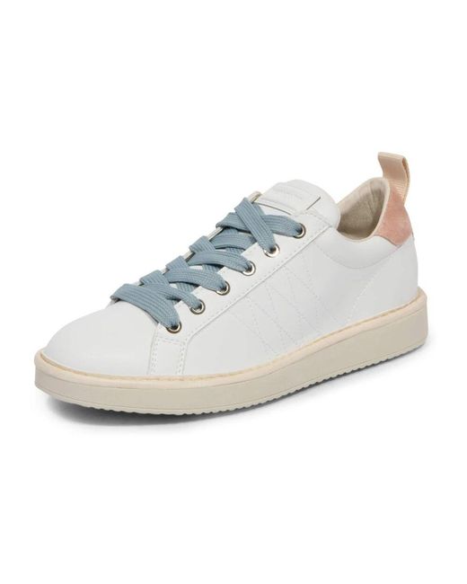 Pànchic White Schnürschuh Aus Mikrofaser-Wildleder Weiß