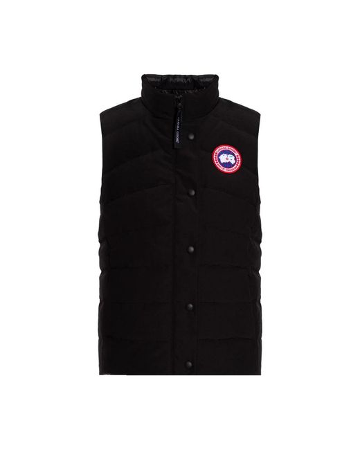 Canada Goose Jassen ,Zwart ,Vest Met Logo in het Black