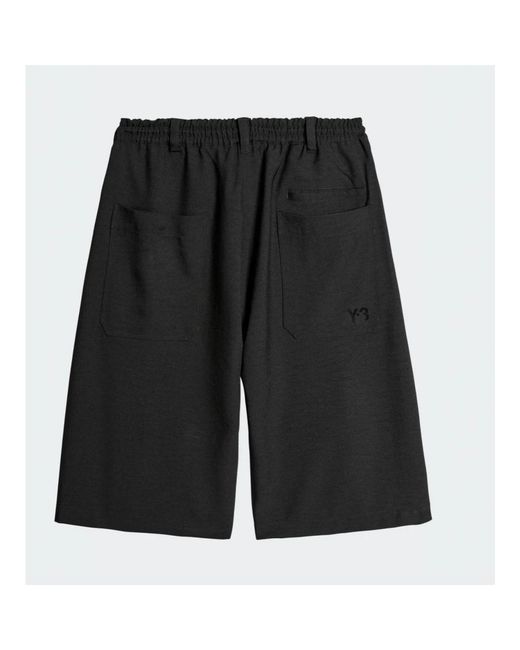 Y-3 Black Long Shorts for men