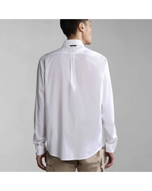 Napapijri G-graie casual hemden in White für Herren