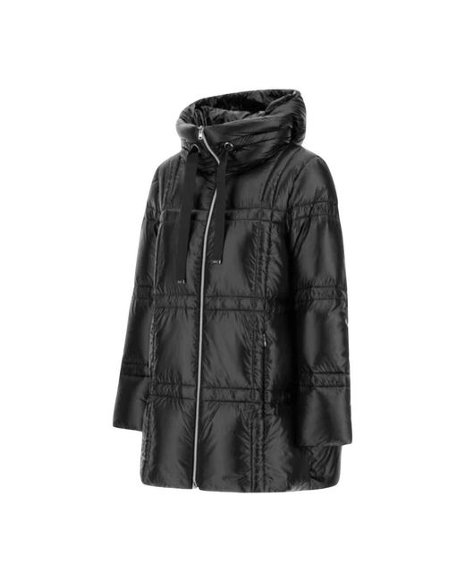 Herno Jassen ,Zwart ,Nylon A-Shape Jas in het Black