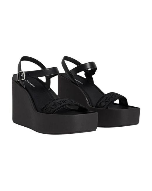 Calvin Klein Black Wedges