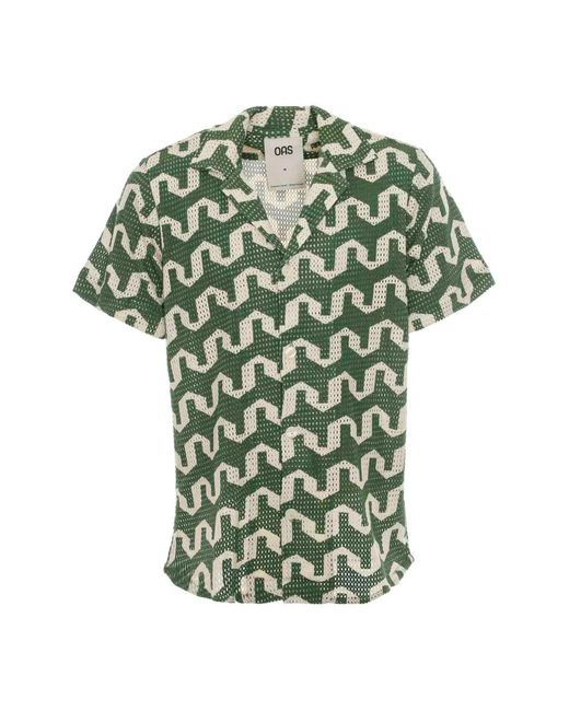 Short sleeve camicie di Oas in Green da Uomo