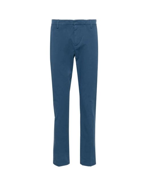 Dondup Blue Slim-Fit Trousers for men