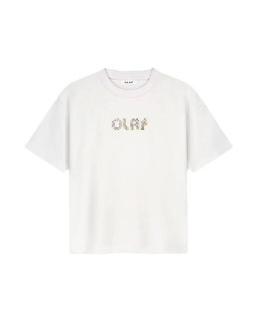 Olaf Hussein Dotted Tee in het White