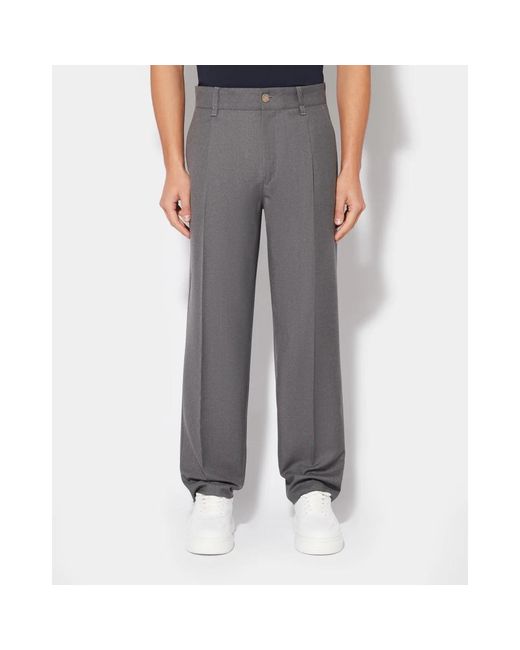 Philippe Model Gray Straight Trousers for men