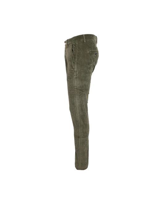 Hand Picked Green Slim-Fit Trousers for men