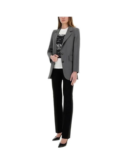 Max Mara Black Slim-Fit Trousers