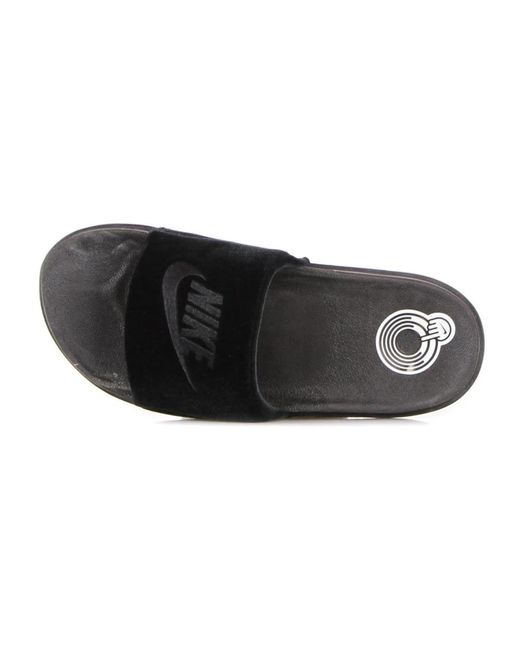 ladies black nike sliders