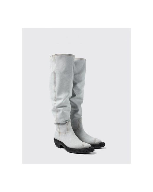 Camper Gray Cowboy & Biker Boots