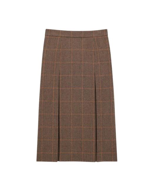 Saint Laurent Midi Rok in het Brown