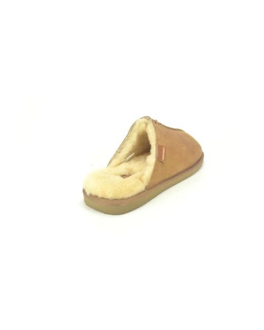 Shepherd Schoenen ,Bruin ,Wol Slippers in het Natural voor heren