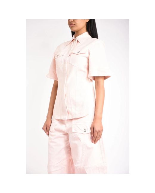 Sportmax Pink Denim Shirts