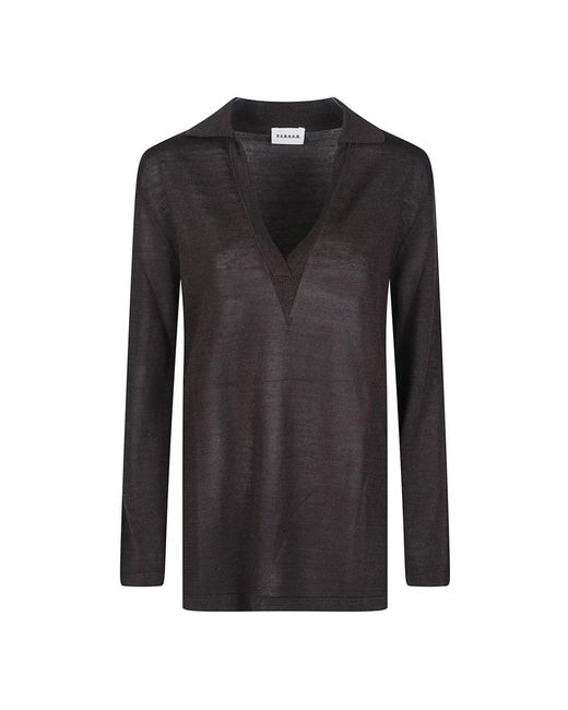 P.A.R.O.S.H. Black Babygirl V Neck Sweater