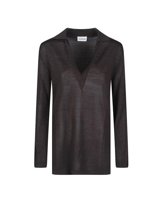 P.A.R.O.S.H. Black V-Neck Knitwear
