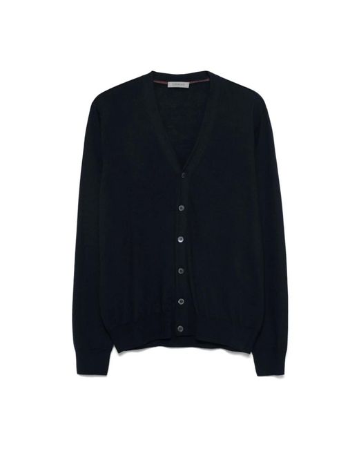 Corneliani Truien & Vesten ,Blauw ,Blauwe Sweater Voor Mannen Aw 24 in het Blue voor heren