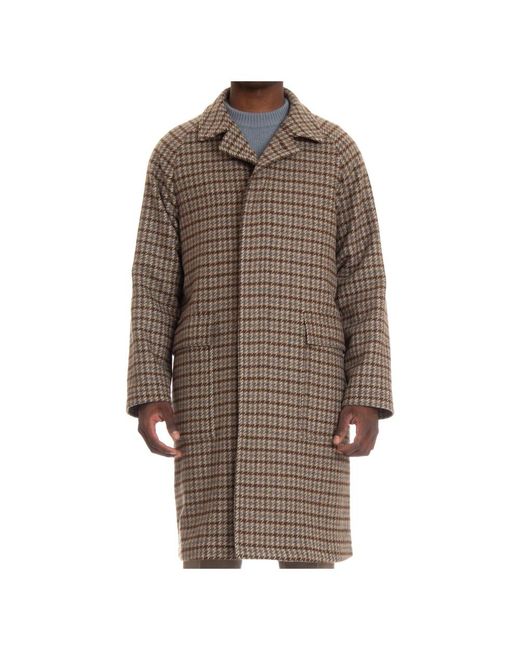 Tagliatore Brown Single-Breasted Coats for men