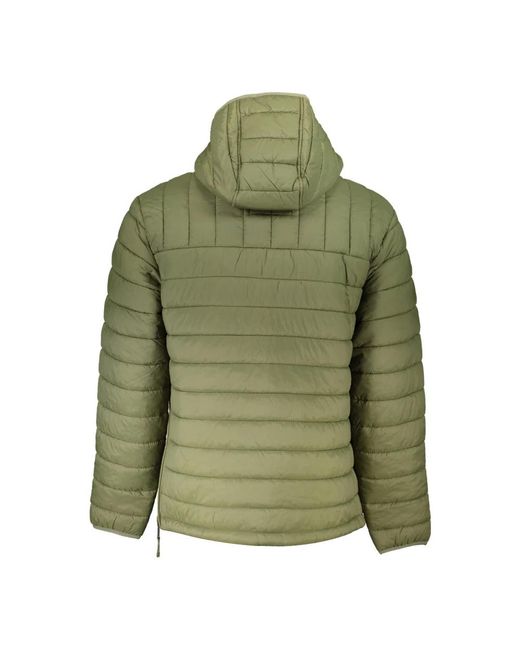 Napapijri Jassen ,Groen ,Groene Hoodie Met Rits in het Green voor heren
