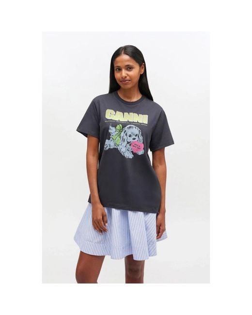 Ganni Blue T-Shirts