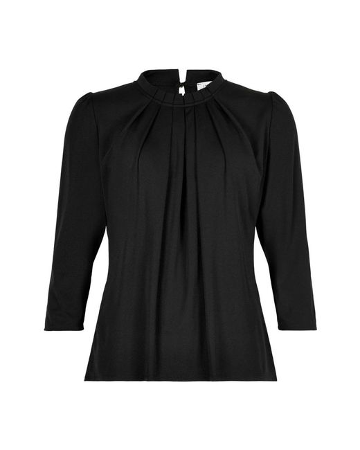 iN FRONT Overhemden ,Zwart ,Polyester Bloemen 3/4 Mouwen Blouse Zwart in het Black