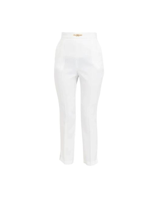 Pantalón elegante Elisabetta Franchi de color White