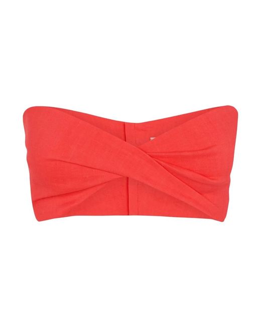 Cortana Red Sleeveless Tops