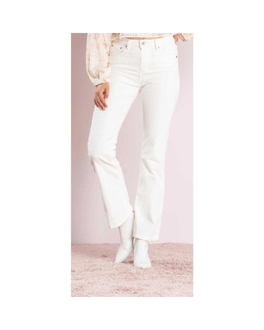 Boot-Cut Jeans Denim Studio en coloris White