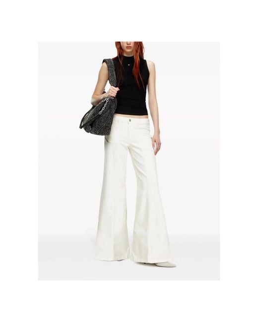 DIESEL White Wide Jeans
