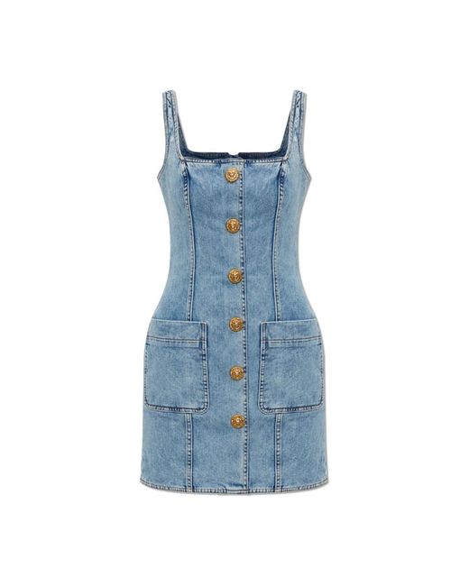 Balmain Blue Short Dresses