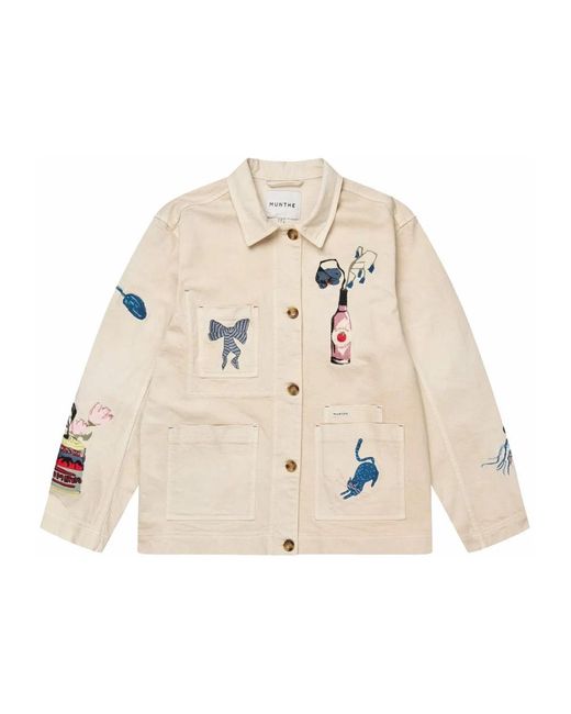 Munthe Jassen ,Polyester Lestine Jacket in het Natural