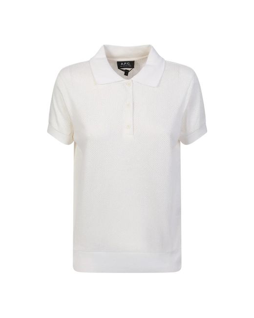 Camisa polo A.P.C. de color White