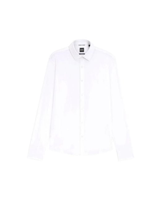 Boss White Formal Shirts for men
