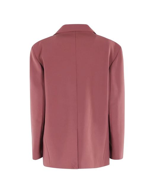 Isabelle Blanche Single-Breasted Blazer in het Red