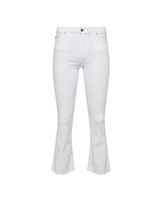 Cropped Trousers AG Jeans de color White