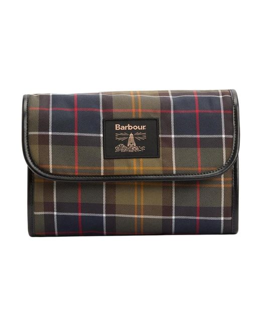 Barbour Tartan Hanging Washbag in het Black voor heren