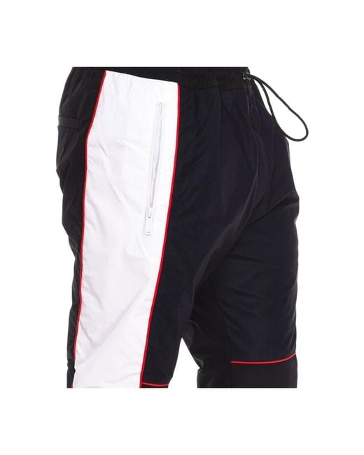 DSquared² Broeken ,Zwart ,Polyester Sportieve Elastische Taille Track Broek in het Blue voor heren
