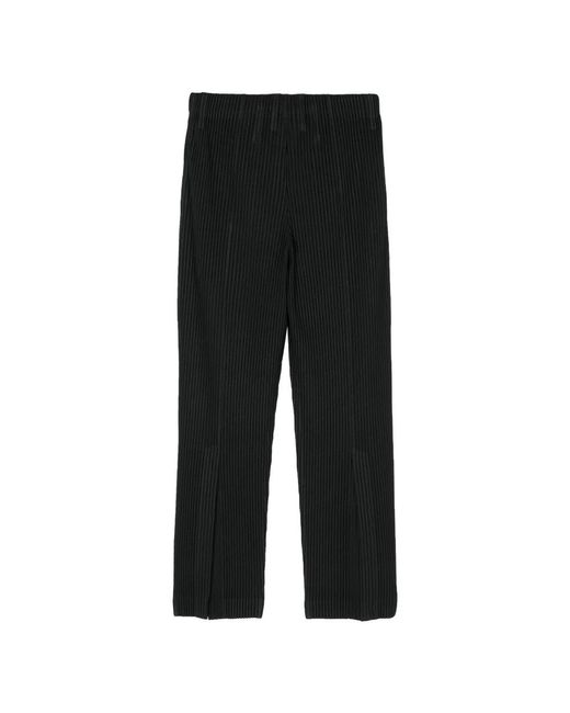 Issey Miyake Black Cropped Trousers for men