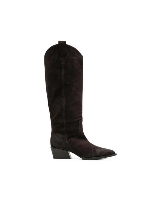 Poeve Black Cowboy & Biker Boots