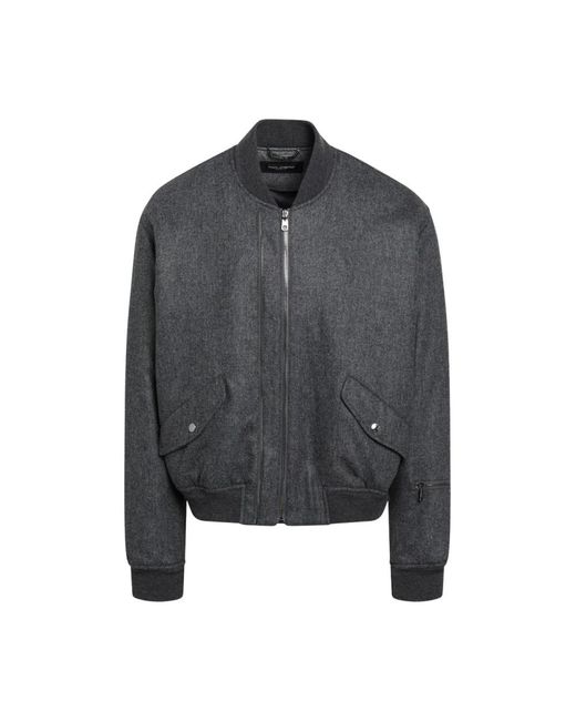 Dolce & Gabbana Wool Bomber Jacket in het Gray voor heren
