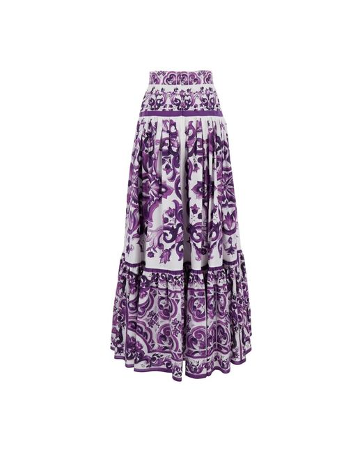 Dolce & Gabbana Maxi Skirts in het Purple