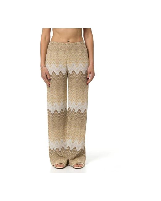 Mc2 Saint Barth Natural Wide Trousers
